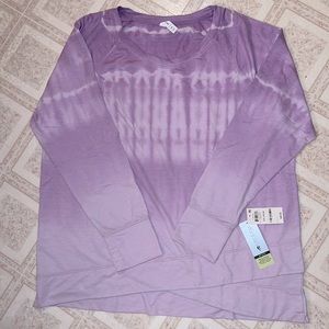 Lightweight Long Sleeve Crew Neck Shirt Women’s Size XXL Purple TieDye NEW